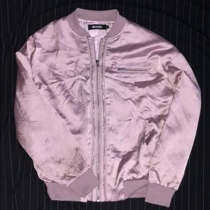 MISGUIDED BABY PINK  BOMBER JACKET SIZE SMALL